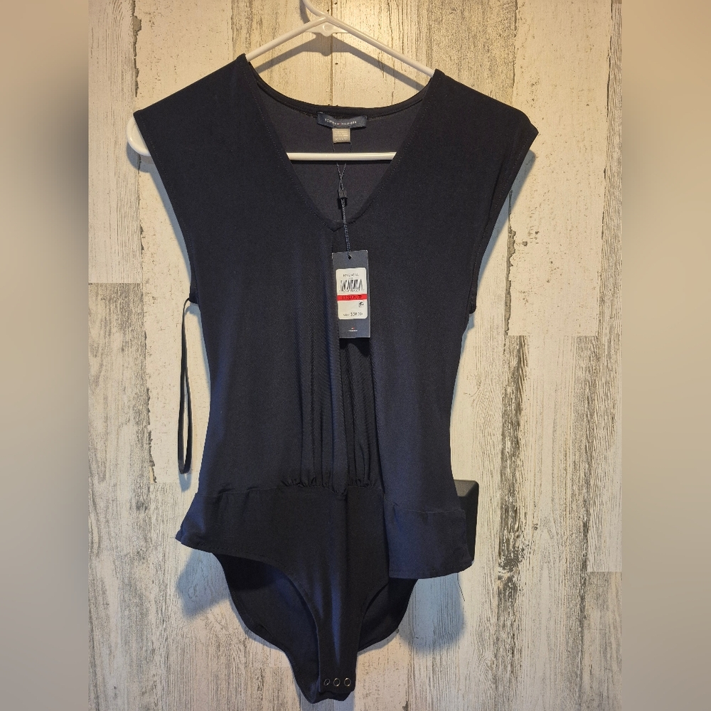 Tommy Hilfiger Black Sleeveless Bodysuit